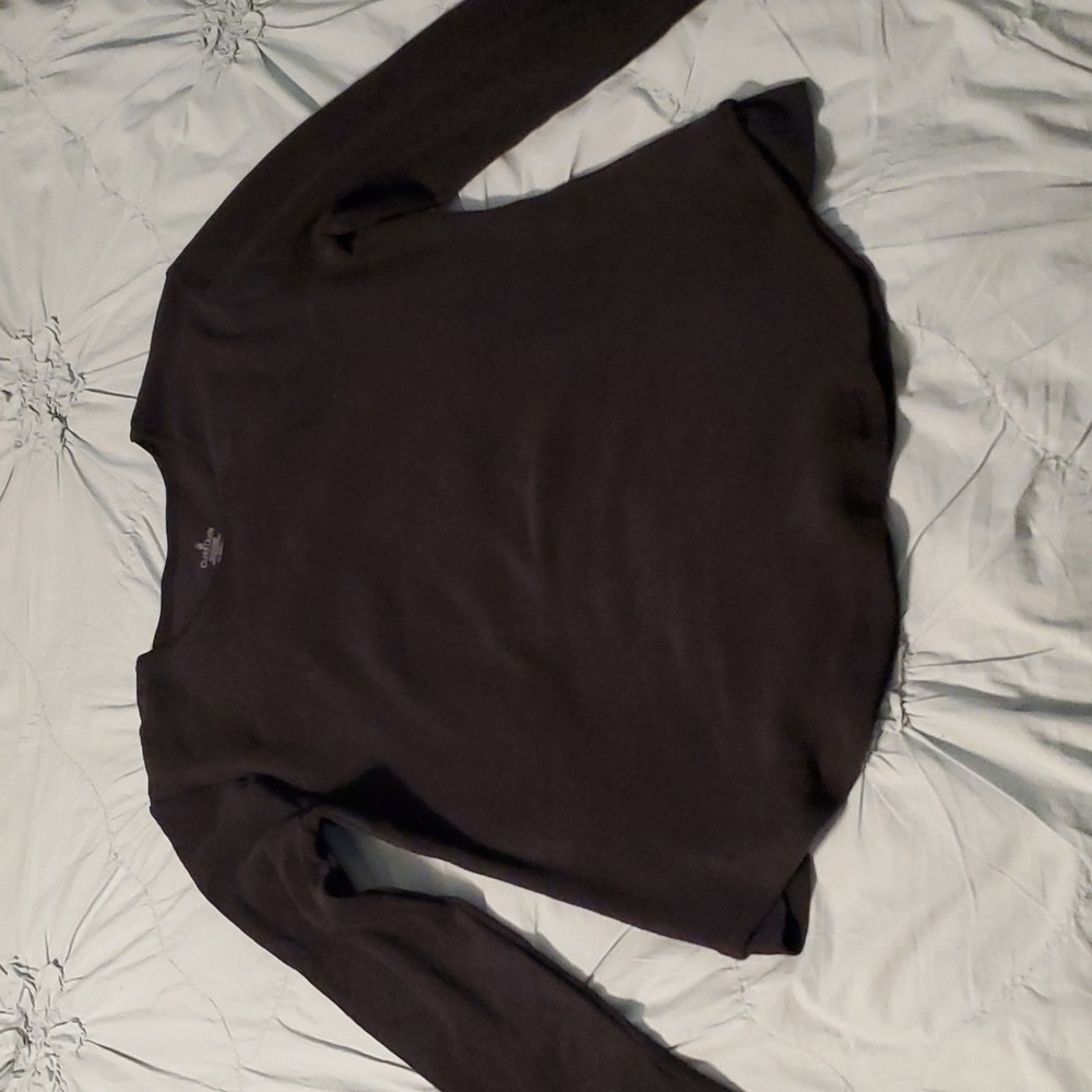 Black Cuddl Duds fleece top, size L